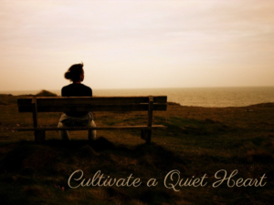 Cultivate a quiet heart