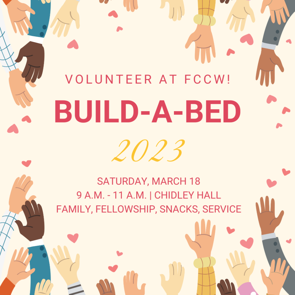 BuildABed All Church Volunteer Project We are the First Congregational Church in Winchester